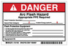 Preprinted Arc Flash Labels, Hazard Category 2 (Danger) - 121100 - Brady Corporation