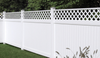 Privacy Vinyl Fence - New Lexington with Lattice Accent - CertainTeed Corporation