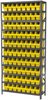 Akro-Mils Shelfmax 6500 lb Adjustable Yellow Gray Powder Coated Steel 22 ga Open Adjustable Fixed Shelving System - 80 Bins - 6500 lb Total Capacity - AS1279040 YELLOW - AS1279040 YELLOW - R. S. Hughes Company, Inc.