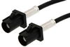 Black FAKRA Plug to FAKRA Plug Cable 48 Inch Length Using RG174 Coax - PE38751A-48 - Pasternack