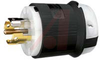 Plug, Twist-Lock; 30 A; 277/480 VAC; Black/White; Steel; Brass; Brass; 10 AWG - 70116462 - Allied Electronics, Inc.
