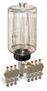 (Formerly B3193-5X08), Multiple Feed Manual Lubricator, 1/2 gal Polycarbonate Reservoir, 7 Feeds - B3193-06407B111GW - Oil-Rite Corp.