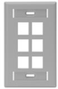 QuickPort Wallplates - 42080-6GS - Leviton Manufacturing