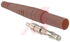 Plug; Banana Plug; 5 A @ 20-22, 15 A @ 18; Red; Nickel Plated Brass; 135 degC - 70198470 - Allied Electronics, Inc.