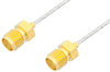 SMA Female to SMA Female Cable 12 Inch Length Using PE-SR047FL Coax, RoHS - PE34833LF-12 - Pasternack