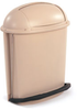 Rubbermaid® Pedal Rolltop Container-14 1/2 Gal., Beige - 6177LB - Image Supply, Inc.