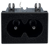 IEC 60320 C8 Snap-in Low Current Inlet with PCB Terminals -- 770W-X2/10 - Image