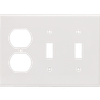 3-Gang 2 Toggle & 1 Duplex Combination Wall Plates, Thermosetting Standard Size Glossy Finish - 3062U - Suzhou Ele Mfg Co., Ltd.