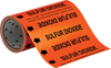 Brady B-946 Black on Orange Vinyl Self-Adhesive Pipe Marker - 8 in Height - 30 ft Length - Printed Msg = SULFUR DIOXIDE with Left Arrow - 109802 - 754473-68039 - R. S. Hughes Company, Inc.