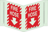 Brady Bradyglo B-347 Polyester / Polystyrene Rectangle Fire Equipment Sign - 9 in Width x 12 in Height - TEXT: FIRE HOSE - 94029 - 754476-94029 - R. S. Hughes Company, Inc.