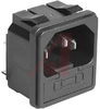 Inlet, Power; Snap In Mount; 250 VAC; 10 A; 100 Ohms @ 500 VDC; Thermoplastic - 70133362 - Allied Electronics, Inc.