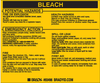 Brady B-928 Black on Yellow Rectangle Vinyl Hazardous Material Label - 4 1/2 in Width - 3 3/4 in Height - Printed Text = BLEACH - 93496 - 754476-93496 - R. S. Hughes Company, Inc.