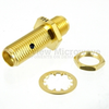 SMA Female (Jack) to SMA Female (Jack) Bulkhead Adapter, Gold Plated Stainless Steel Body, 1.25 VSWR - SM4954 - Fairview Microwave Inc.