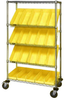 Cart, Shelf W/ Bin Holder, 38Bins, Yel; No. Of Bins Quantum Storage - 44AC7910 - Newark, An Avnet Company