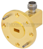 WR-19 to 1.85mm Female Waveguide to Coax Adapter UG-383/U-Mod Round Cover Standard with 40 GHz to 60 GHz U Band in Aluminum, Gold - SMW19AC001-VF - Fairview Microwave Inc.