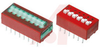 Switch, DIP; 0.480 in. L x 0.380 in. W x 0.245 in. H; 4; SPST; Thru-Hole - 70216691 - Allied Electronics, Inc.