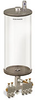 Levelux Clear View Multiple Feed Manual Lubricator, 1 gal Acrylic Reservoir, 5 Feeds, 1/8