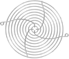 150mm Wire Form Fan Guard, Bright Nickel Chrome Finish - 8169 - Qualtek Electronics Corp.