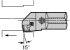 80° Diamond (100° Corner) Pos. Rake 15° Lead - Style K for Carbide Inserts - Greenleaf Corporation