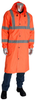 PIP Viz Orange 5XL Polyurethane Rain Coat - 2 Pockets - Rollaway Hood - 48 in Length - 616314-19945 - 616314-19945 - R. S. Hughes Company, Inc.