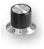 Aluminum Skirt Control Knob -- RB-67-0-XSK - Image