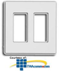 Leviton 2-Gang Decora Plus Screwless Wallplate - 80309-S - TelephoneStuff.com