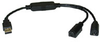 1ft USB to PS/2 Keyboard/Mouse Adapter Cable - Black -- 2403-32185-ADT - Image