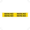 Brady B-946 Black on Yellow Vinyl Self-Adhesive Pipe Marker - 1 1/8 in Height - 3/4 in Character Height - 7 in Length - Printed Msg = INDUSTRIAL WASTE - 7162-4 - 754476-90248 - R. S. Hughes Company, Inc.