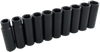 10 Pieces 6 Point Deep Metric Impact Socket Set - 39260 - Gray Tools Canada Inc.