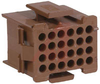 Connector, Soft Shell; 250 VAC; 9 A; 0.165 x 0.165 in.; Nylon; Brick Red; 24 - 70083738 - Allied Electronics, Inc.