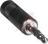Connector; AV; Stereo Plug; 3.5mm; Black Metal Handle; Nickel Plug - 70088573 - Allied Electronics, Inc.
