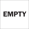 Brady Black on White Rectangle Plastic Mailing Label - 6 in Width - 6 in Height - Printed Text = EMPTY - 63240 - 754476-63240 - R. S. Hughes Company, Inc.