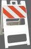 Plasticade® Type I White Barricade - 100-WT12DG - Traffic Safety Warehouse