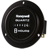 Honeywell Quartz Plus dc Hour Meter, round opening, three screw flange mounting with deluxe black bezel, 0.25 bent blade termination, 10K hours, 10 Vdc to 40 Vdc operating voltage, faceplate: satin bl - 85312 - Honeywell Sensing & IoT
