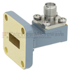 WR-42 to SMA Female Waveguide to Coax Adapter UG-595/U Square Cover Standard with 18 GHz to 26.5 GHz K Band in Copper, Paint - FMWCA1018 - Fairview Microwave Inc.