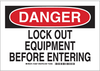 LockOut/Tagout Sign - 123637 - Brady Corporation