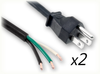 NEMA 5-15P to ROJ x 2 HOME // Power Cords // Specialty Power Cords // Y Cords (2-Way Splitter) - 0453.264 - Quail Electronics