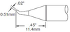 Metcal Smartheat Soldering Cartridge SSC-726A - Conical Tip - 0.45 in Tip Length - 0.02 in Tip Width - SSC-726A - R. S. Hughes Company, Inc.
