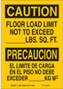Brady B-555 Aluminum Rectangle Yellow Machine & Equipment Sign - 10 in Width x 14 in Height - Language English / Spanish - 38345 - 754476-38345 - R. S. Hughes Company, Inc.