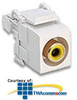 Leviton RCA 110-Type QuickPort Video Connector with Yellow.. - 40735-RY - TelephoneStuff.com