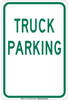 Brady B-401 High Impact Polystyrene Rectangle White Parking Restriction, Permission & Information Sign - 12 in Width x 18 in Height - TEXT: TRUCK PARKING - 129613 - 754473-78683 - R. S. Hughes Company, Inc.