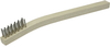 Small Handle Wire Scratch Brush, Stainless Steel Fill, Wood Block, 3 x 7 Rows, Vending Ready - 44167V - Weiler Abrasives