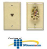 Allen Tel One Piece Wall Jack - 8P8C - AT697B - TelephoneStuff.com