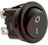 Switch, Rocker, DPST, ON/OFF, BLACK WITH BLACK Actuator, 10A, 125 VAC -- 70207290