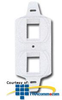 Siemon Duplex Mounting Frame - 2 Angled MAX Modules - MX-E2A-02 - TelephoneStuff.com