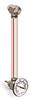 Nylon Liquid Level Gage with Dial Thermometer, 8” Centerline, Back Mount 1/2”-20 with Nuts - B3642-20800BB1W - Oil-Rite Corp.