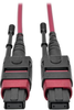 MTP/MPO Multimode Patch Cable, 12 Fiber, 40/100 GbE, 40/100GBASE-SR4, OM4 Plenum-Rated (F/F), Push/Pull Tab, Magenta, 2 m (6.6 ft.) -- N845-02M-12-MG