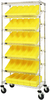 Cart W/euro Drawer, 7Shelves, 30Bin, Yel; No. Of Bins Quantum Storage - 44AC5758 - Newark, An Avnet Company