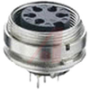 connector,circular din,female chassis socket,rear mount,pcb term,3 contact,ip40 - 70151567 - Allied Electronics, Inc.