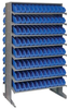 2 Side Sloped Rack, 16Shelves/192Bin/blu; Shelving Unit Type Quantum Storage - 44AC6316 - Newark, An Avnet Company